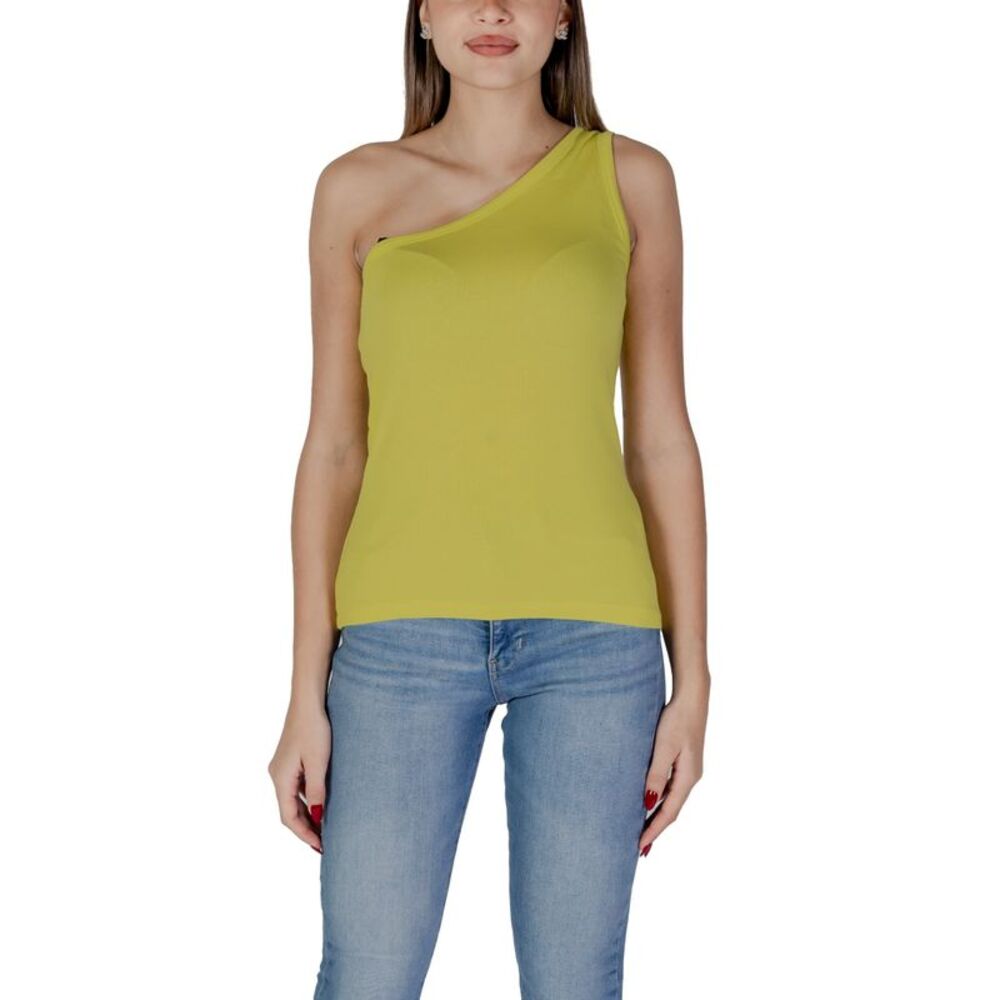 B.young One Shoulder Ribbed Top Style One Shoulder Women yellow Tops